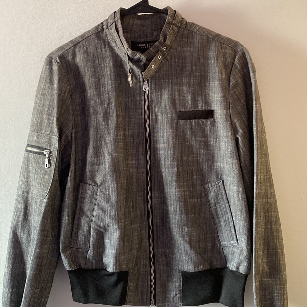 Larry Levine Jacket, M, Grey and Black
